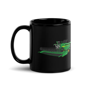 The Tractor Mugs Store John Deere X9 1100 Combine | Black Glossy Mug Quality Farmers Merch