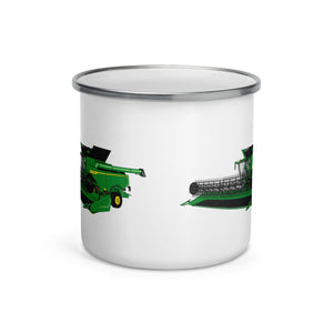 The Tractor Mugs Store John Deere X9 1100 Combine | Enamel Mug Quality Farmers Merch