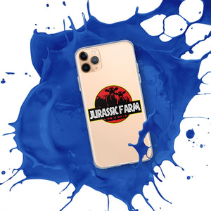The Tractor Mugs Store JURASSIC FARM | Clear Case for iPhone® Quality Farmers Merch