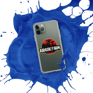 The Tractor Mugs Store JURASSIC FARM | Clear Case for iPhone® Quality Farmers Merch