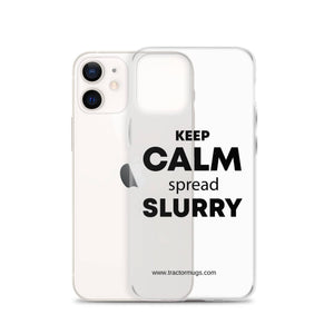 The Tractor Mugs Store KEEP CALM spread SLURRY | Clear Case for iPhone® Quality Farmers Merch