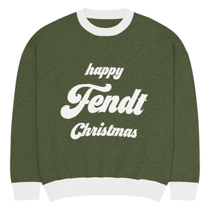 The Tractor Mugs Store L Happy Fendt Christmas Jumper | Relaxed fit knitted crew neck sweater Quality Farmers Merch