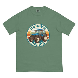 The Tractor Mugs Store Light Green New Holland TM 135 DADDY'S OFFICE Retro | Unisex Premium T-shirt Quality Farmers Merch