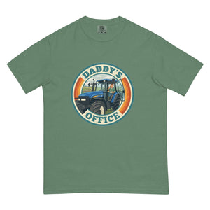 The Tractor Mugs Store Light Green New Holland TM 155 DADDY'S OFFICE Retro | Unisex Premium T-shirt Quality Farmers Merch