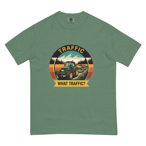 The Tractor Mugs Store Light Green / S John Deere 6930 TRAFFIC WHAT TRAFFIC? Outdoor | Unisex Premium T-shirt Quality Farmers Merch