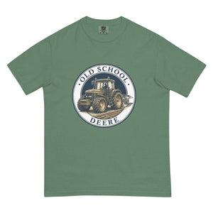 The Tractor Mugs Store Light Green / S John Deere 7810 OLD SCHOOL DEERE Engraving | Unisex Premium T-shirt Quality Farmers Merch