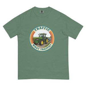 The Tractor Mugs Store Light Green / S John Deere 7810 TRAFFIC WHAT TRAFFIC? Retro | Unisex Premium T-shirt Quality Farmers Merch