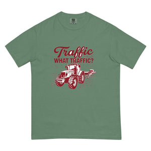 The Tractor Mugs Store Light Green / S Massey Ferguson 6480 TRAFFIC WHAT TRAFFIC? Two Tone | Unisex Premium T-shirt Quality Farmers Merch