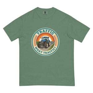 The Tractor Mugs Store Light Green / S New Holland TM 155 TRAFFIC WHAT TRAFFIC? Retro | Unisex Premium T-shirt Quality Farmers Merch