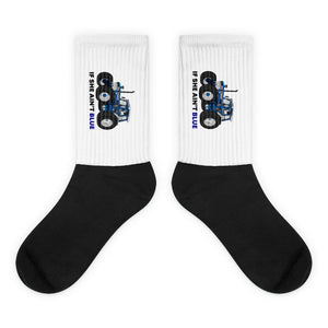 The Tractor Mugs Store M If She Ain't Blue | Farmer Socks Quality Farmers Merch