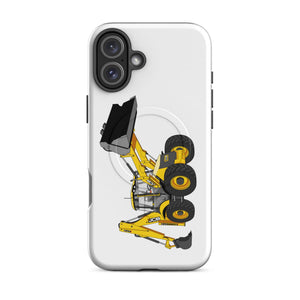 The Tractor Mugs Store MagSafe® Tough Case for iPhone® iPhone 16 Plus JCB 5CX Backhoe | MagSafe® tough case for iPhone® Quality Farmers Merch