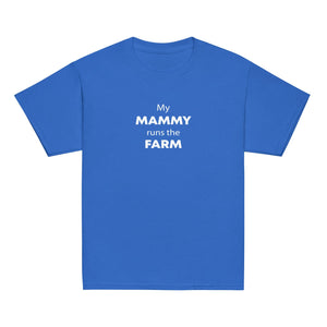 The Tractor Mugs Store Mammy Runs the Farm | Youth Classic Tee Quality Farmers Merch