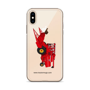The Tractor Mugs Store Massey 760 Combine Harvester | Clear Case for iPhone® Quality Farmers Merch