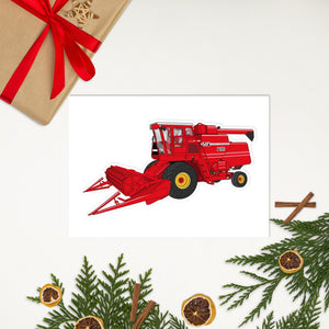 The Tractor Mugs Store Massey 760 Combine Harvester | Sticker sheet Quality Farmers Merch