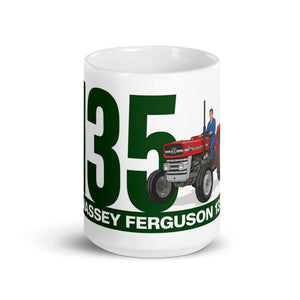 The Tractor Mugs Store Massey Ferguson 135 | White Glossy Mug Quality Farmers Merch
