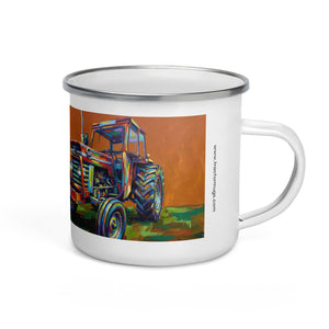 The Tractor Mugs Store Massey Ferguson 168 | Splash Art Enamel Mug Quality Farmers Merch