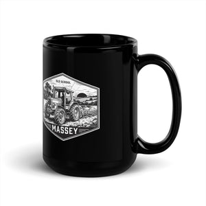 The Tractor Mugs Store Massey Ferguson 3075 OLD SCHOOL MASSEY Moose | Black Mug Quality Farmers Merch
