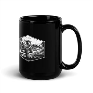 The Tractor Mugs Store Massey Ferguson 3075 TRAFFIC WHAT TRAFFIC? Moose | Black Mug Quality Farmers Merch