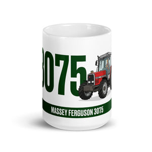 The Tractor Mugs Store Massey Ferguson 3075 | White Glossy Mug Quality Farmers Merch