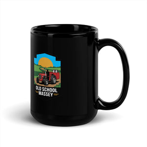 The Tractor Mugs Store Massey Ferguson 35X OLD SCHOOL MASSEY Bright | Black Mug Quality Farmers Merch