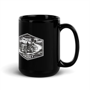 The Tractor Mugs Store Massey Ferguson 35X OLD SCHOOL MASSEY Moose | Black Mug Quality Farmers Merch