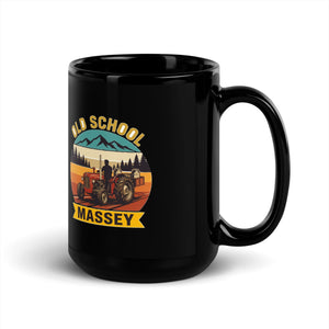 The Tractor Mugs Store Massey Ferguson 35X OLD SCHOOL MASSEY Outdoor | Black Mug Quality Farmers Merch
