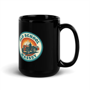 The Tractor Mugs Store Massey Ferguson 35X OLD SCHOOL MASSEY Retro | Black Mug Quality Farmers Merch