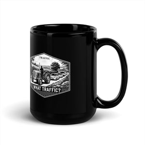 The Tractor Mugs Store Massey Ferguson 35X TRAFFIC WHAT TRAFFIC? Moose | Black Mug Quality Farmers Merch