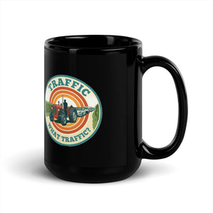 The Tractor Mugs Store Massey Ferguson 35X TRAFFIC WHAT TRAFFIC? Retro | Black Mug Quality Farmers Merch