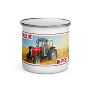 The Tractor Mugs Store Massey Ferguson 390T NO TIME LIKE HARVEST TIME! | Enamel Mug Quality Farmers Merch