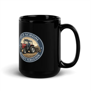 The Tractor Mugs Store Massey Ferguson 390T OLD SCHOOL MASSEY FERGUSON Engraving | Black Mug Quality Farmers Merch