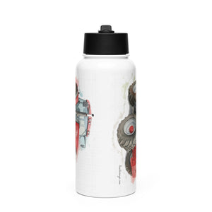 The Tractor Mugs Store McCormick MTX 200 Watercolor | Stainless steel water bottle with a straw lid Quality Farmers Merch