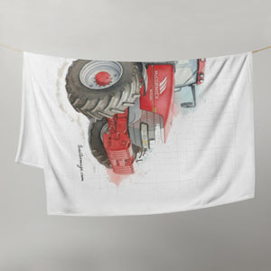 The Tractor Mugs Store McCormick MTX 200 Watercolor | Throw Blanket Quality Farmers Merch