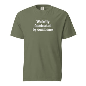 The Tractor Mugs Store Moss / S Weirdly Fascinated by Combines | Unisex Premium T-shirt Quality Farmers Merch