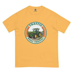 The Tractor Mugs Store Mustard / S John Deere 7810 TRAFFIC WHAT TRAFFIC? Retro | Unisex Premium T-shirt Quality Farmers Merch