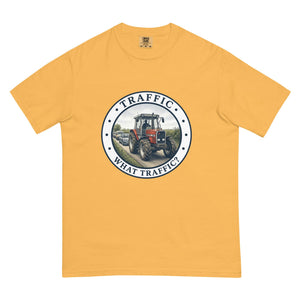The Tractor Mugs Store Mustard / S Massey Ferguson 3075 TRAFFIC WHAT TRAFFIC? Engraving | Unisex Premium T-shirt Quality Farmers Merch