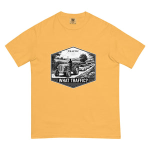 The Tractor Mugs Store Mustard / S Massey Ferguson 35X TRAFFIC WHAT TRAFFIC? Moose | Unisex Premium T-shirt Quality Farmers Merch