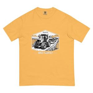 The Tractor Mugs Store Mustard / S Massey Ferguson 6480 TRAFFIC WHAT TRAFFIC? Moose | Unisex Premium T-shirt Quality Farmers Merch