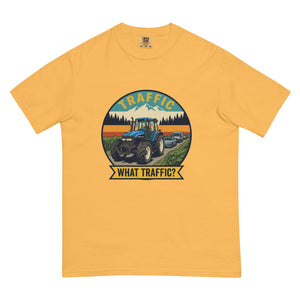 The Tractor Mugs Store Mustard / S New Holland TM 135 TRAFFIC WHAT TRAFFIC? Outdoor | Unisex Premium T-shirt Quality Farmers Merch