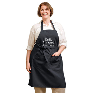 The Tractor Mugs Store Navy 'Easilt Attracted to Farmers' | Organic Cotton Apron Quality Farmers Merch