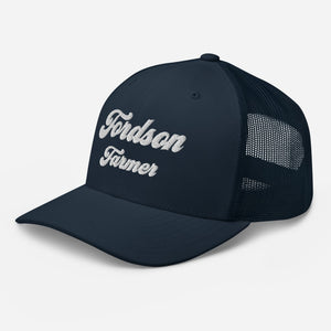 The Tractor Mugs Store Navy Fordson Farmer | Retro 70's Trucker Cap Quality Farmers Merch