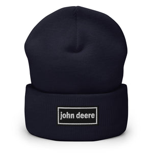 The Tractor Mugs Store Navy OASIS Style 'John Deere' | Cuffed Beanie Quality Farmers Merch