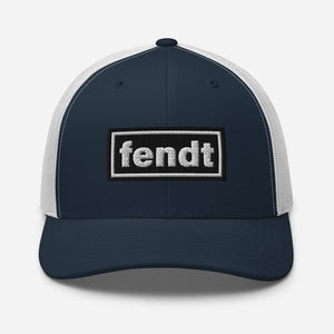 The Tractor Mugs Store Navy/ White Oasis Style Retro Fendt | Trucker Cap Quality Farmers Merch