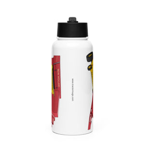 The Tractor Mugs Store New Holland 274 Square Baler | Stainless steel water bottle with a straw lid Quality Farmers Merch