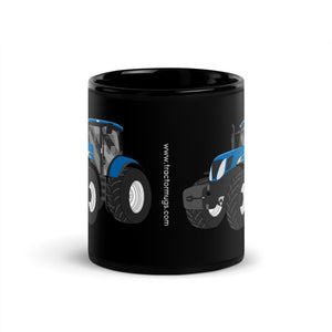 The Tractor Mugs Store New Holland 7040 | Black Glossy Mug Quality Farmers Merch