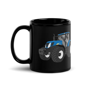 The Tractor Mugs Store New Holland 7040 | Black Glossy Mug Quality Farmers Merch
