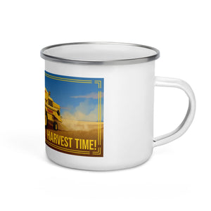 The Tractor Mugs Store New Holland 8070 NO TIME LIKE HARVEST TIME! | Enamel Mug Quality Farmers Merch
