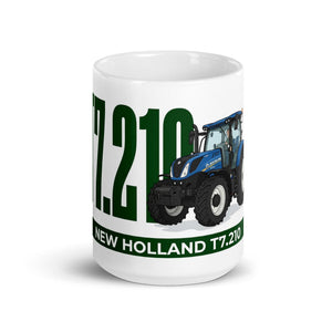 The Tractor Mugs Store New Holland T7.210 | White Glossy Mug Quality Farmers Merch