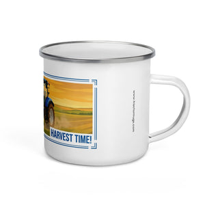 The Tractor Mugs Store New Holland T7.225 NO TIME LIKE HARVEST TIME! | Enamel Mug Quality Farmers Merch