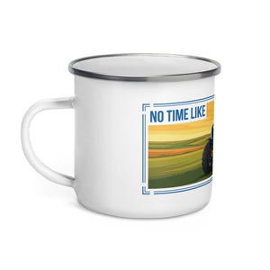The Tractor Mugs Store New Holland T7.225 NO TIME LIKE HARVEST TIME! | Enamel Mug Quality Farmers Merch